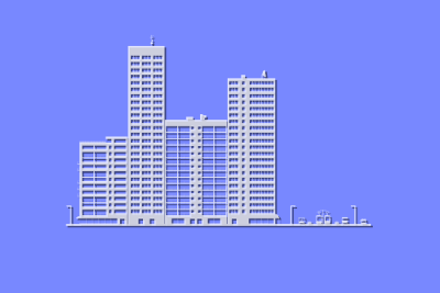 City Blue, par Xavier E. G. Dierick